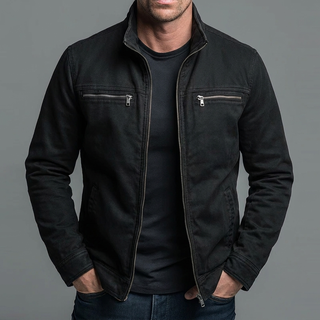 Narick | Chaqueta de Corte Holgado Con Cremallera y Cuello Alto