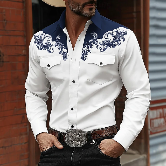 Leif | Camisa Western Bordada De Manga Larga