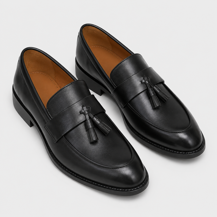 Leonides | Mocasines con Borlas y Tacones Bajos