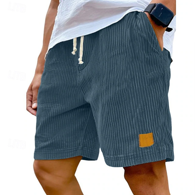 Dearen | Pantalones Cortos de Pana Con Cordón en la Cintura