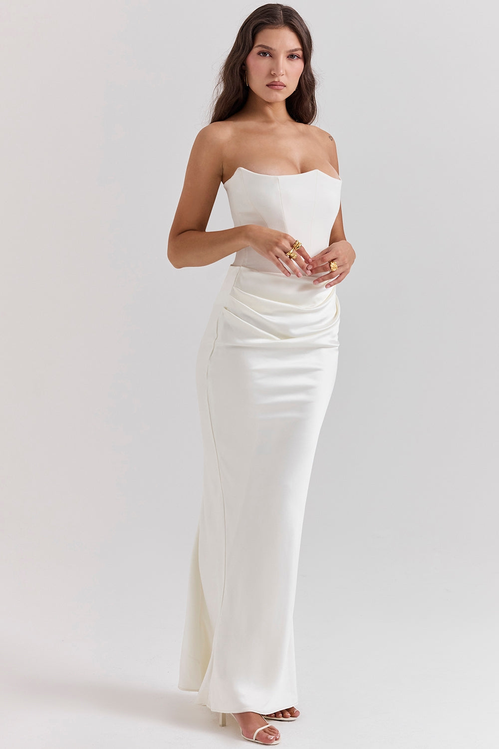 Alanis | Vestido Corsé Satén Largo Gala