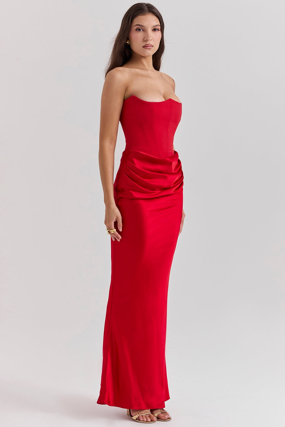 Alanis | Vestido Corsé Satén Largo Gala