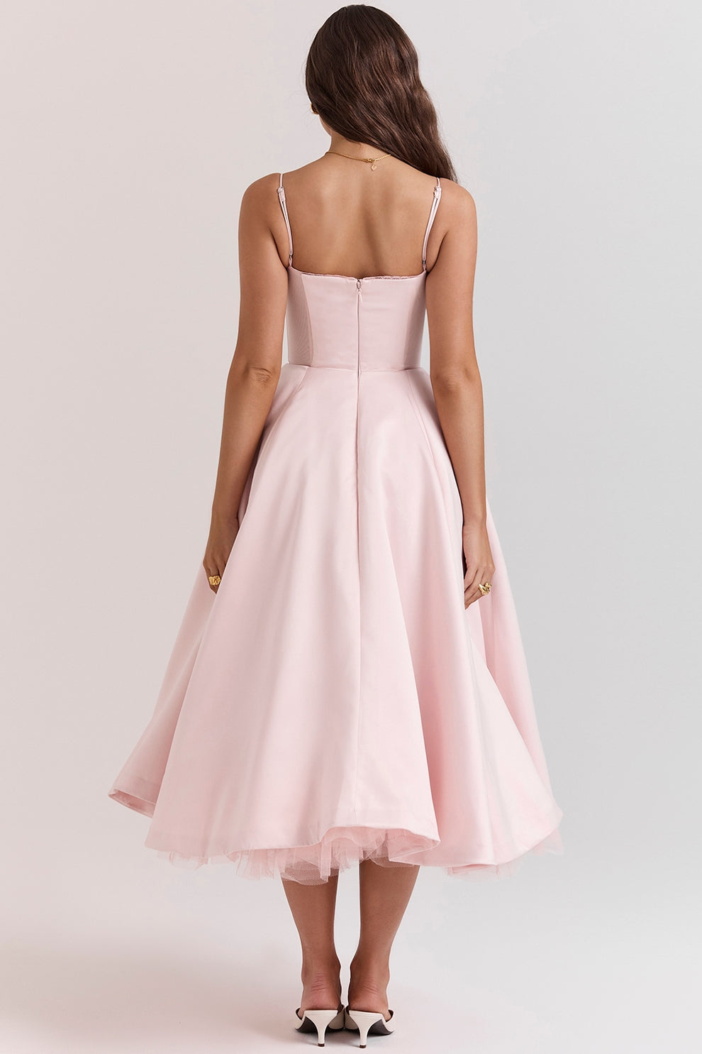 Arestina | Vestido Midi Tul Tirantes Finos