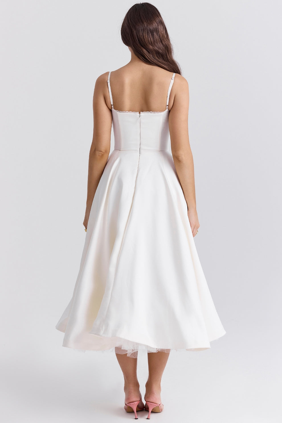 Arestina | Vestido Midi Tul Tirantes Finos
