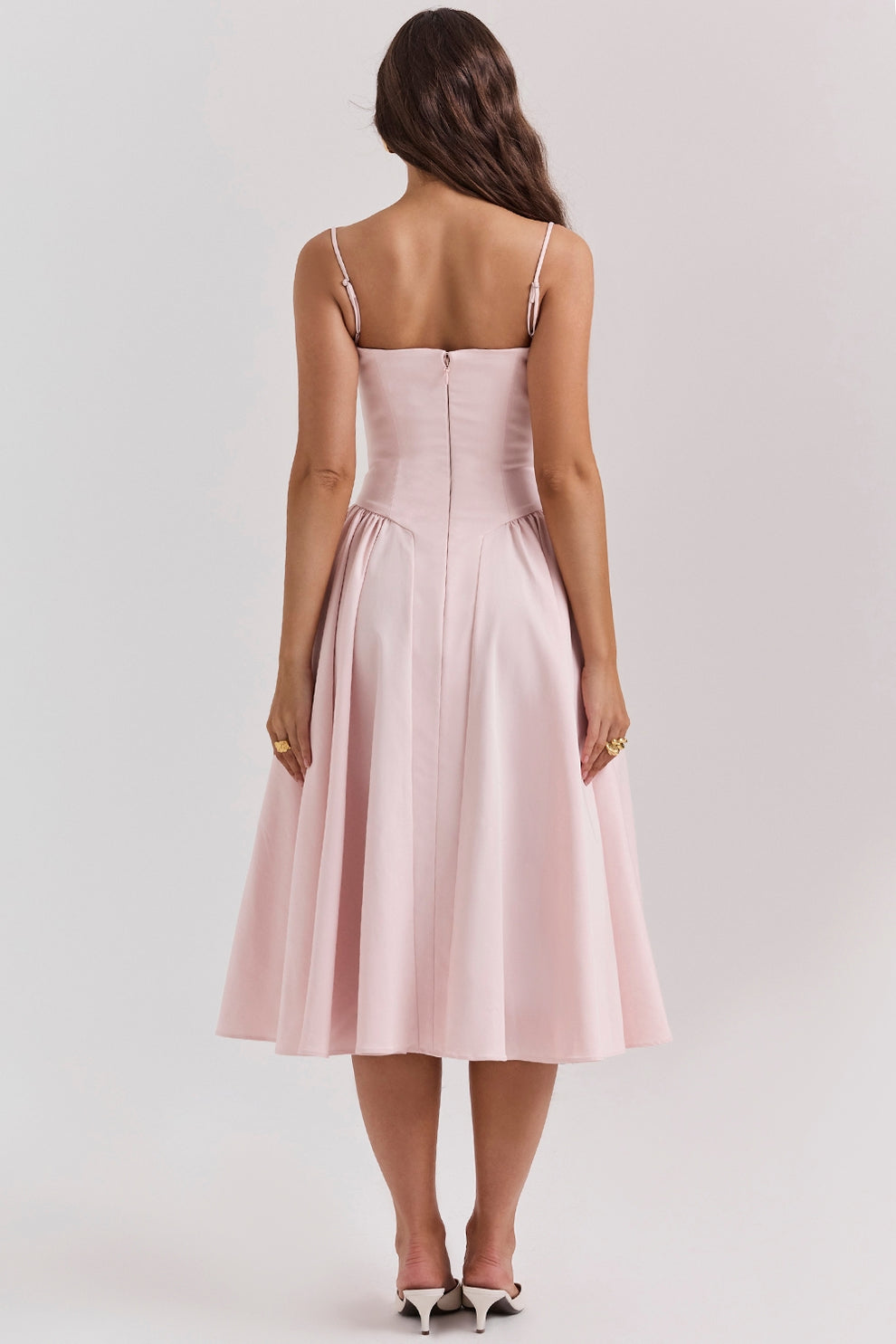 Maissa | Vestido Midi Sin Mangas Con Escote Corazón