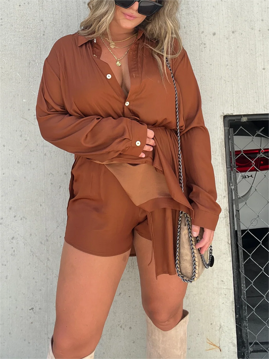 Giulia | Conjunto De Camisa Holgada y Pantalón Corto