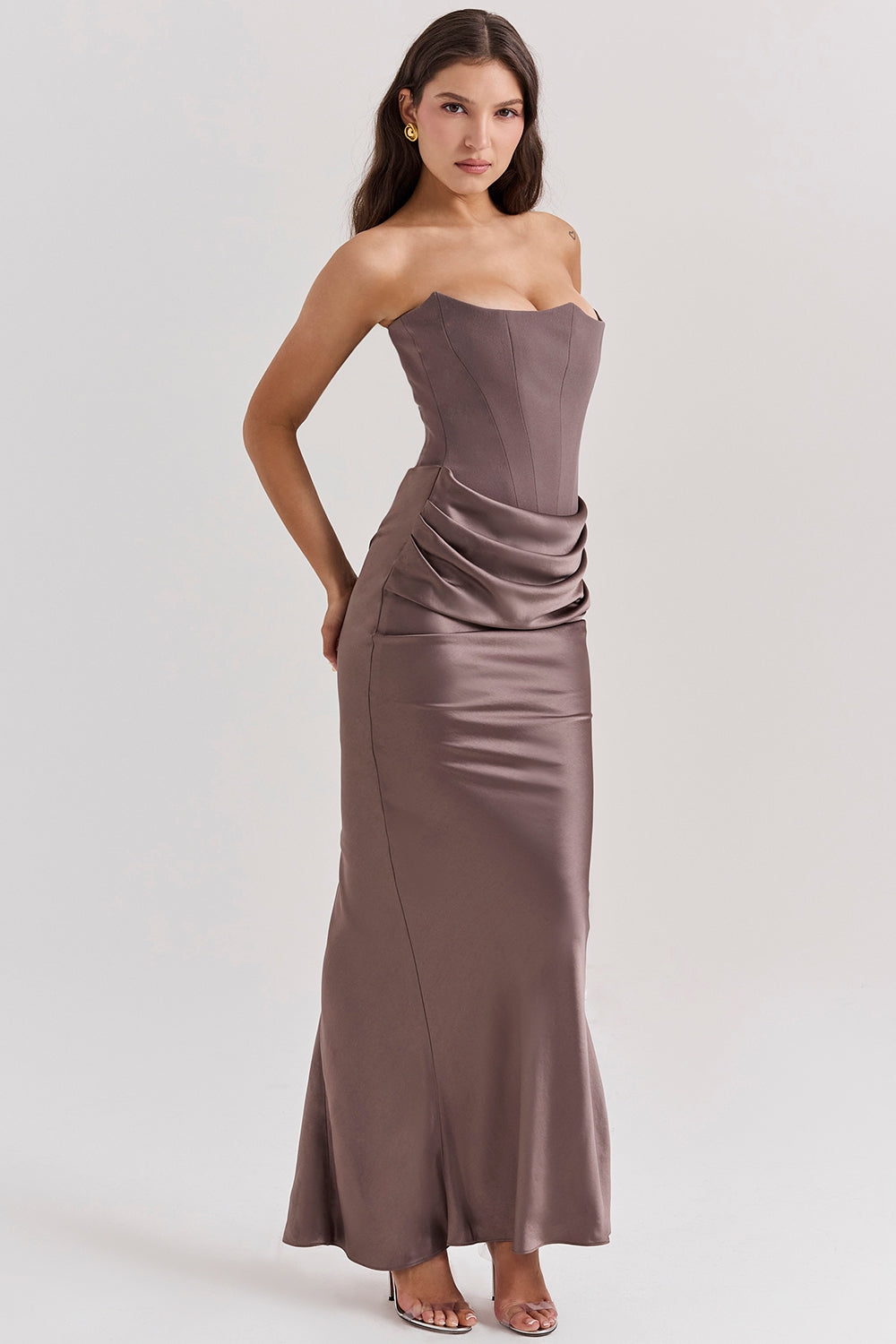 Alanis | Vestido Corsé Satén Largo Gala