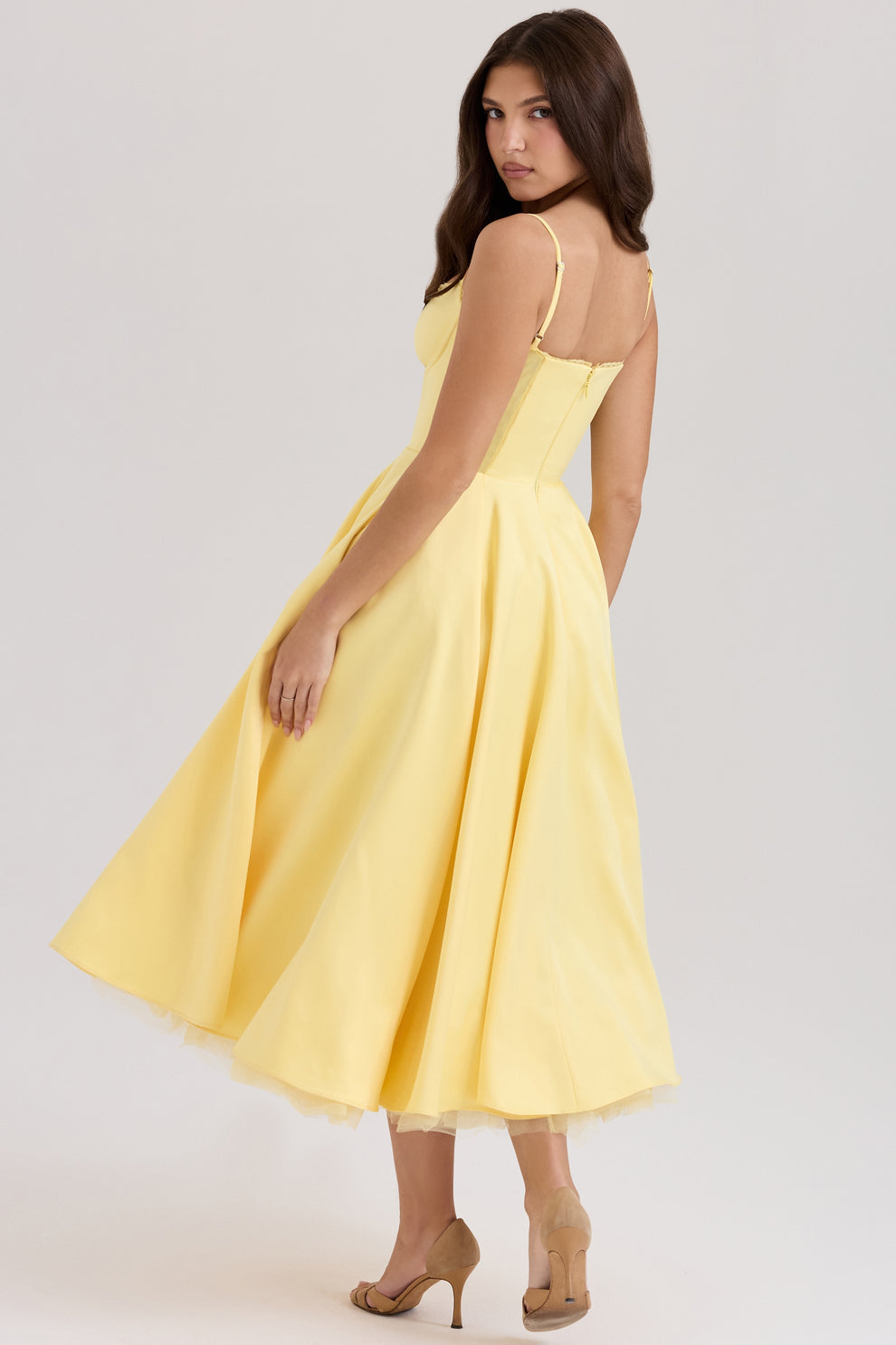 Arestina | Vestido Midi Tul Tirantes Finos