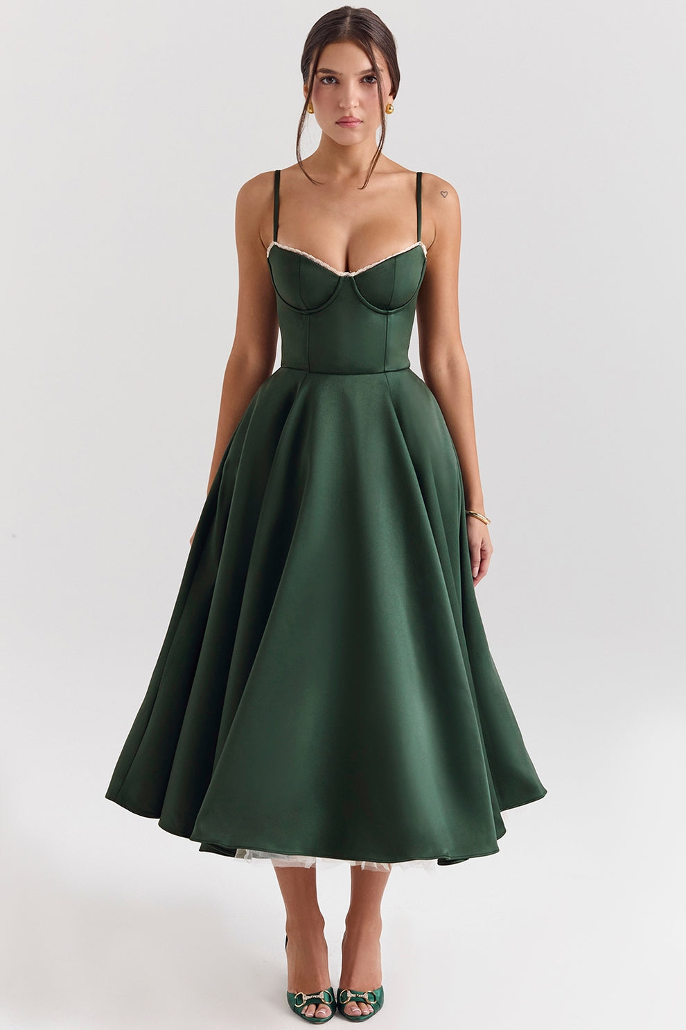 Arestina | Vestido Midi Tul Tirantes Finos