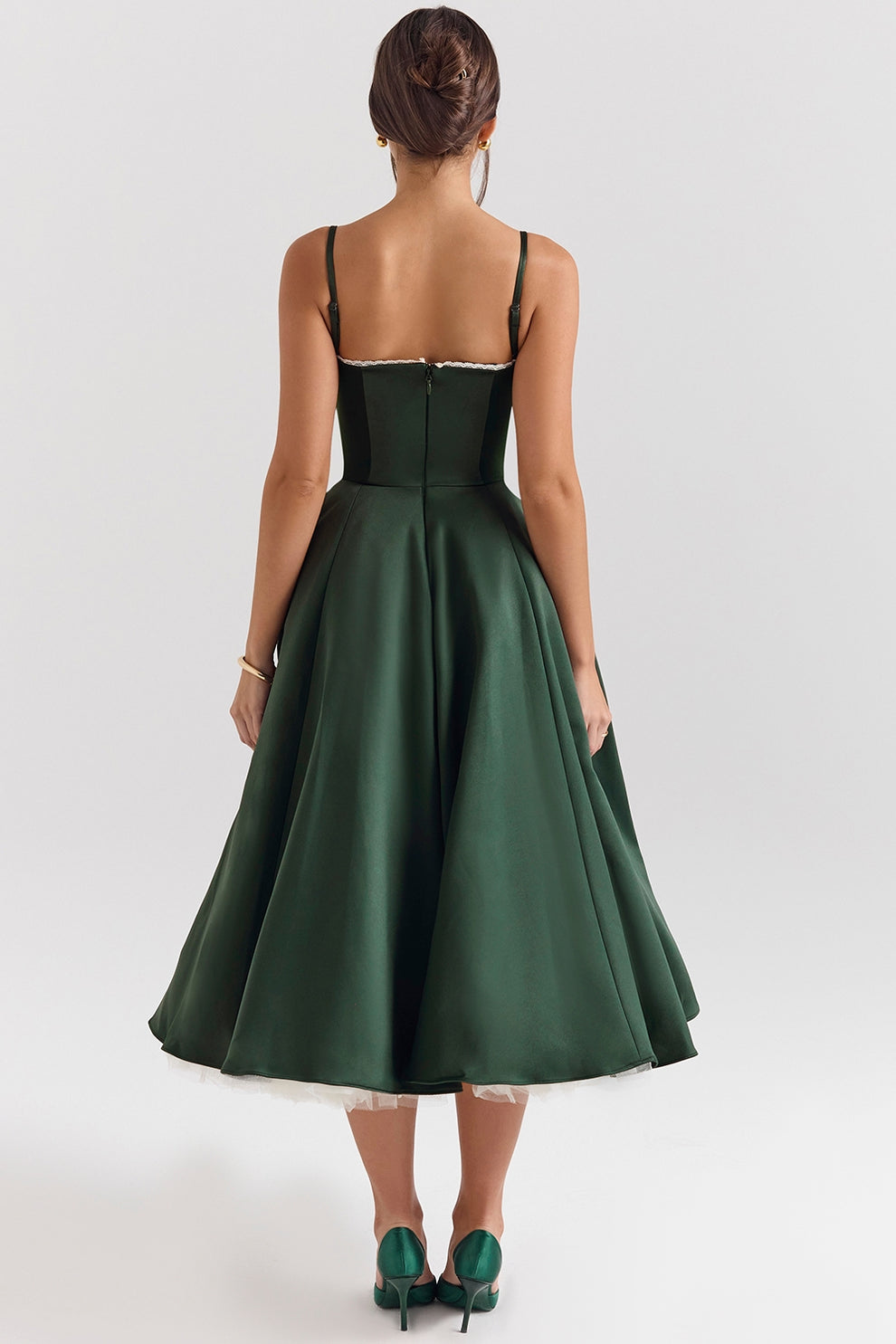 Arestina | Vestido Midi Tul Tirantes Finos