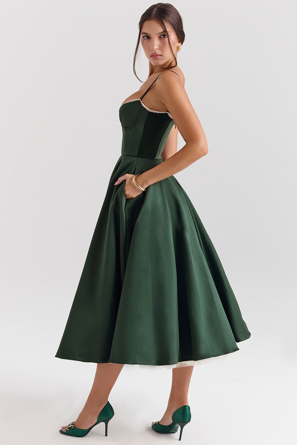 Arestina | Vestido Midi Tul Tirantes Finos