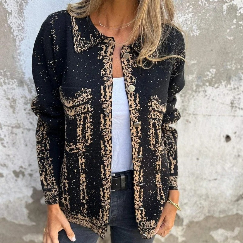 Ventra | Chaqueta Con Estampado Abstracto y Bolsillos de Parche