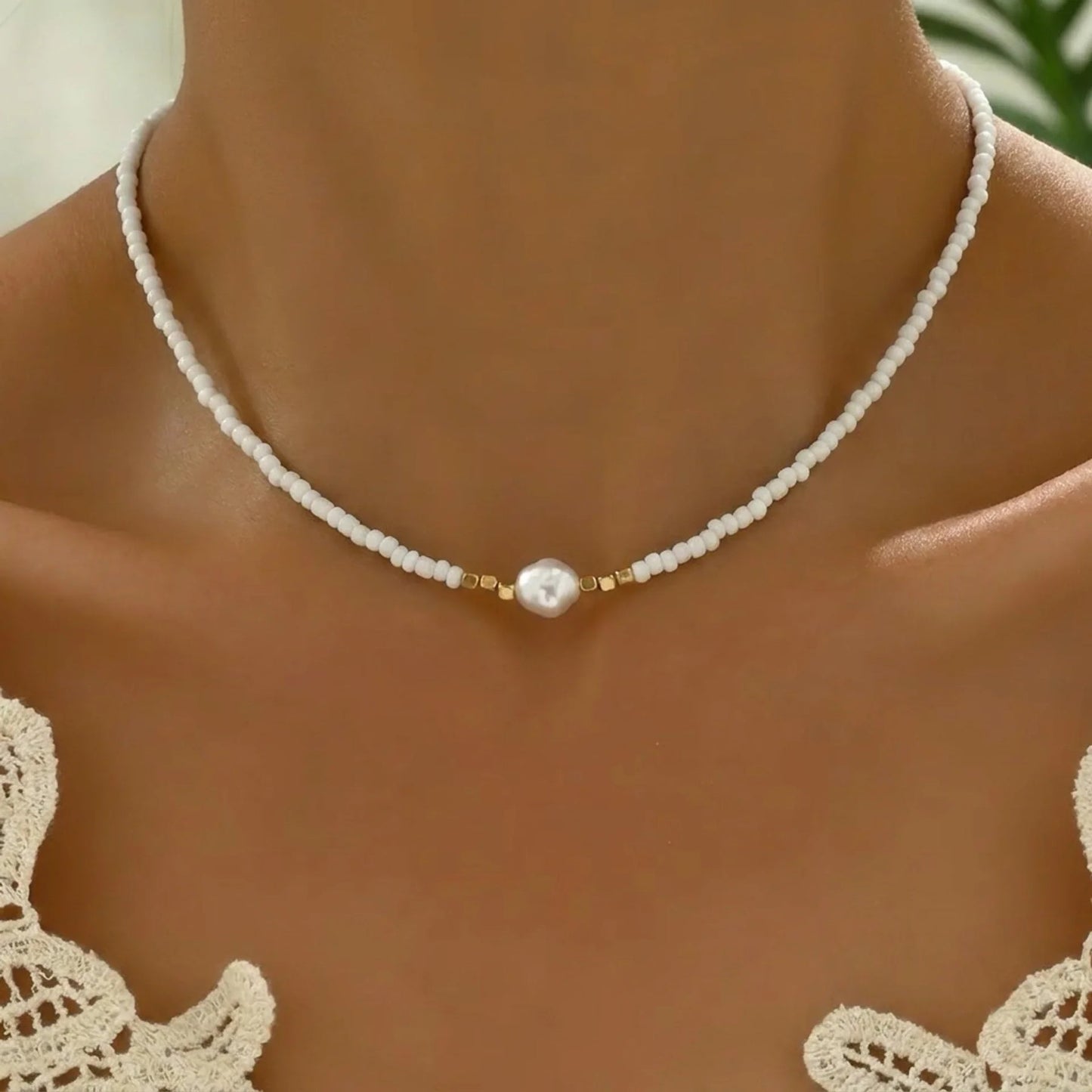 Araya | Ollar Gargantilla Con Detalles De Perlas Y Cuentas