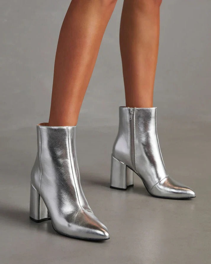 Ilianinelle | Botines de Tacón Bloque Metálicos