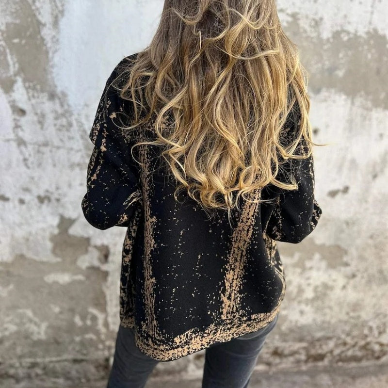 Ventra | Chaqueta Con Estampado Abstracto y Bolsillos de Parche