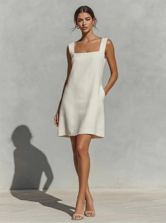 Loren | Vestido Mini Línea A Sin Mangas