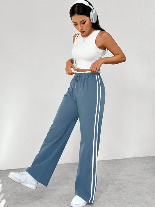 Dames sportieve high | Pantalones Jogging Altos con Rayas