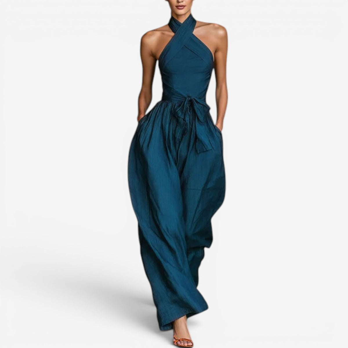 Nicholen - Mono Con Cuello Halter y Pernera Ancha