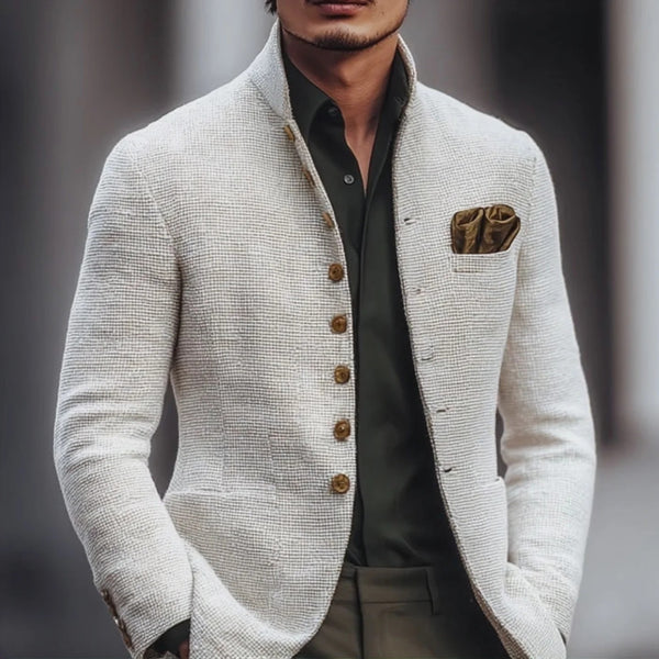 Artjom - Saco Texturizado Cuello Alto Hombre