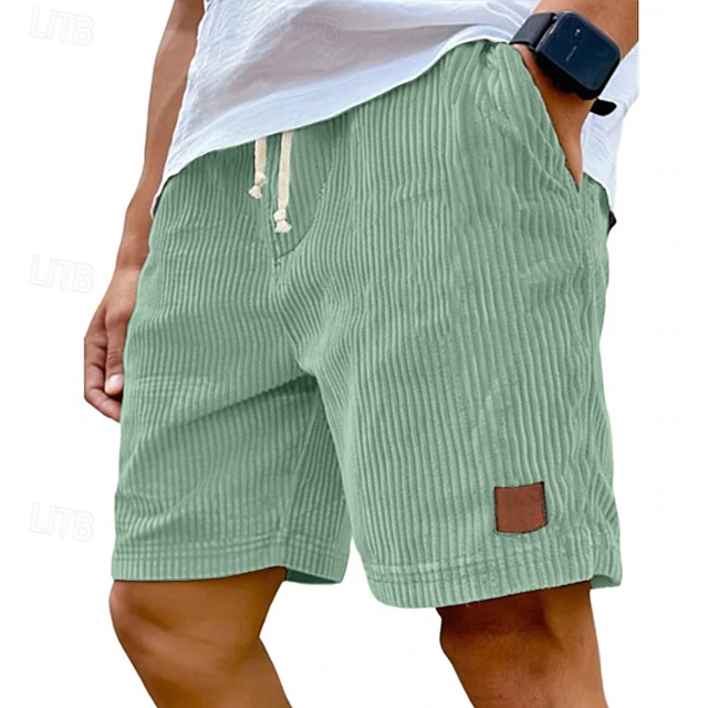 Dearen | Pantalones Cortos de Pana Con Cordón en la Cintura