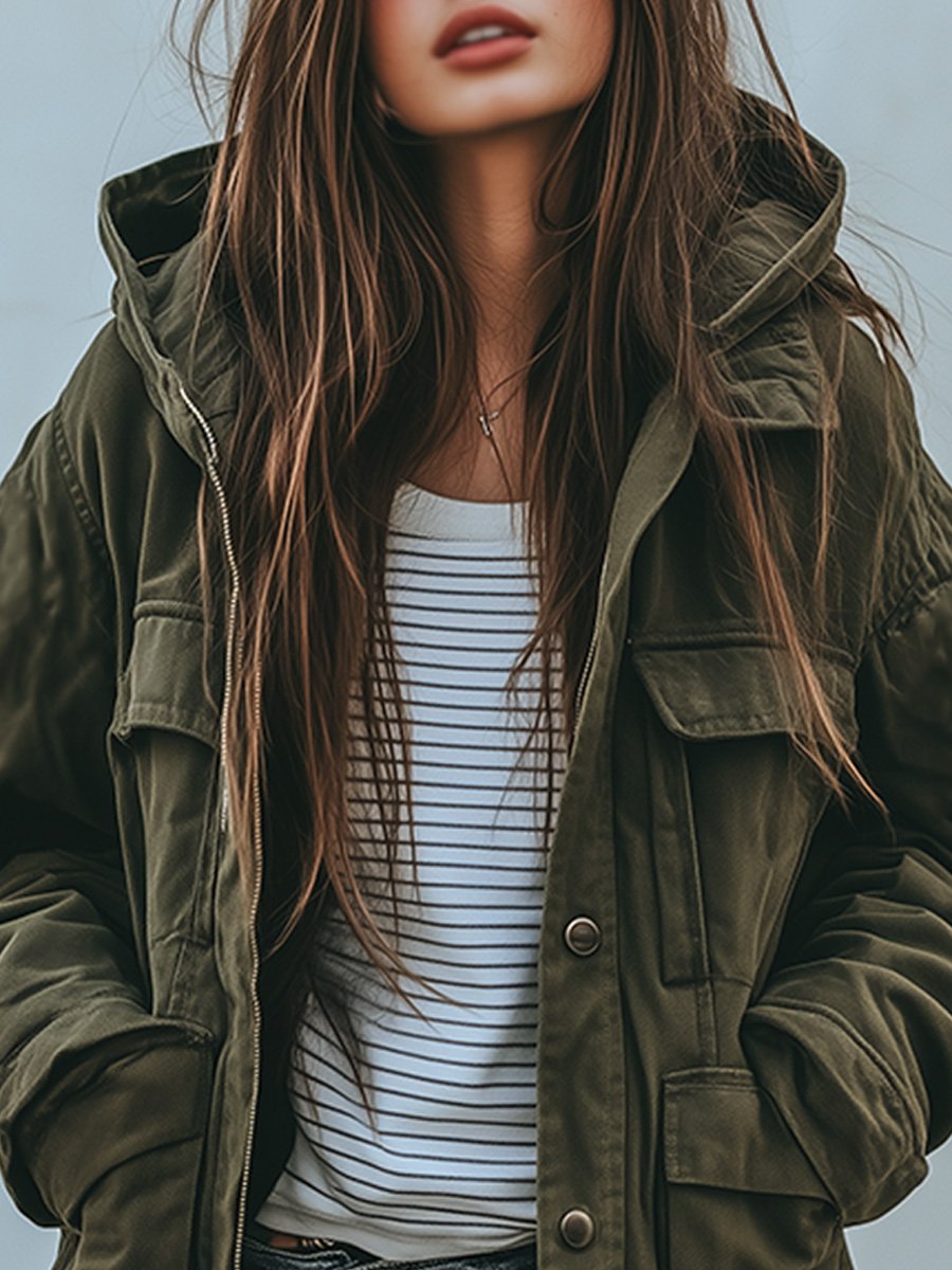 Naelani | Chaqueta Utilitaria con Capucha