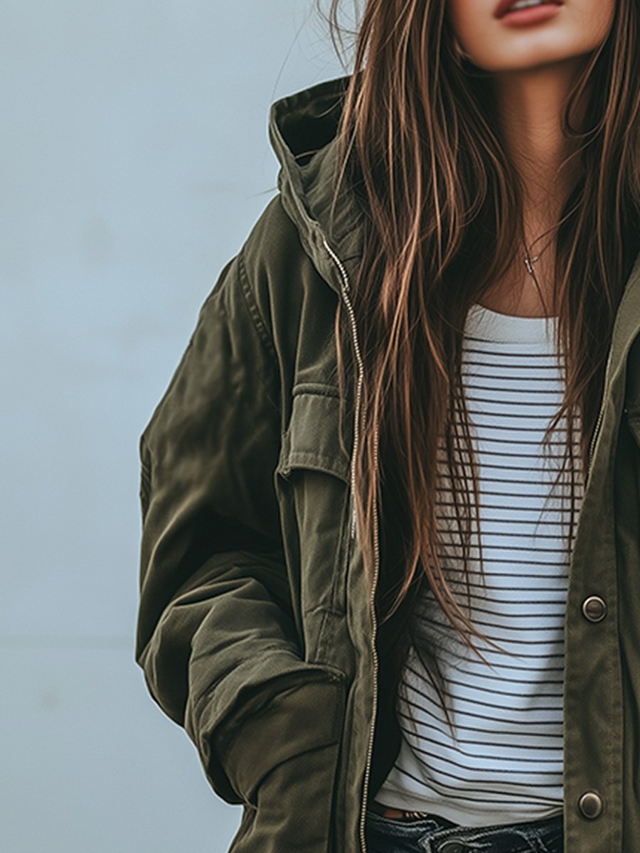 Naelani | Chaqueta Utilitaria con Capucha