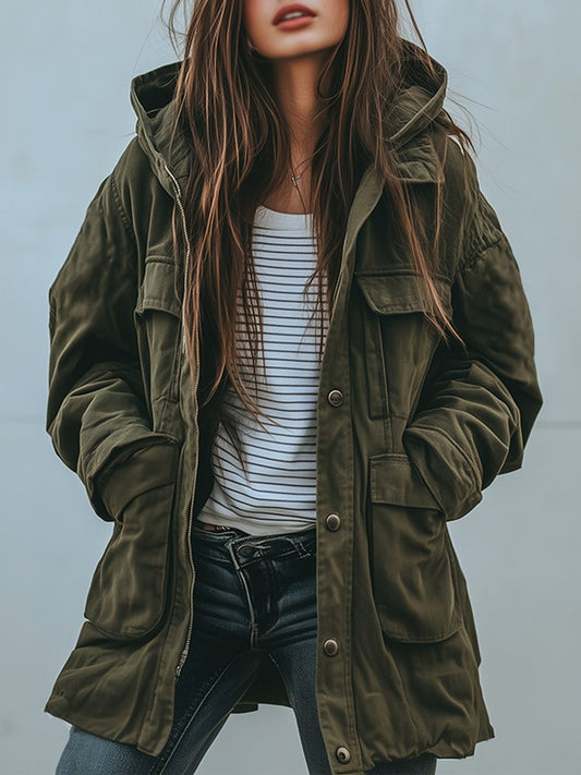 Naelani | Chaqueta Utilitaria con Capucha