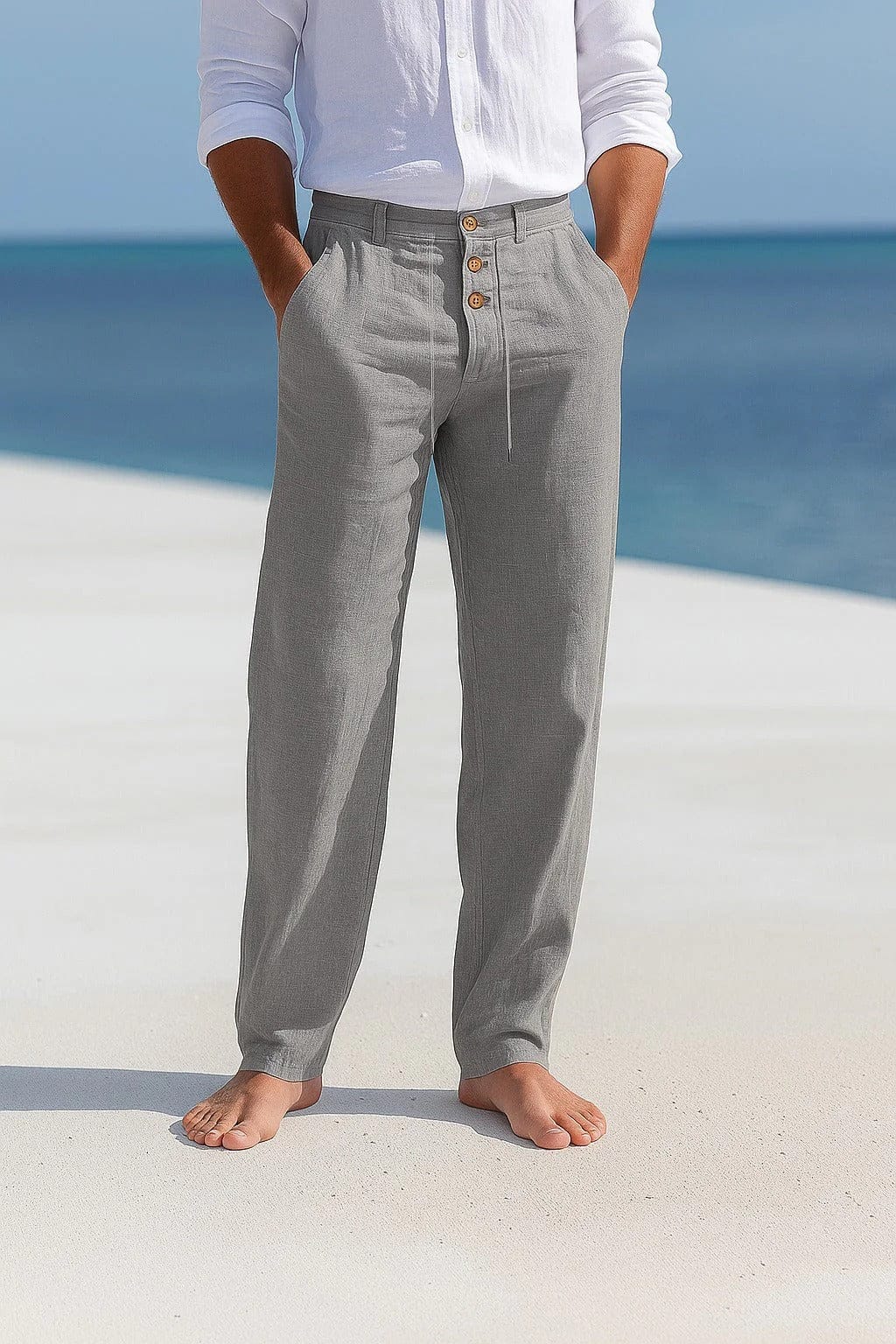 Jevaun | Pantalones Estilo Lino Con Cordón