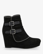 Jacinta | Botines con Tacón de Cuña y Hebillas