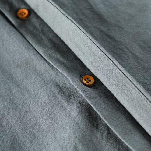 Hrvoje | Camisa Manga Larga Cuello Mao