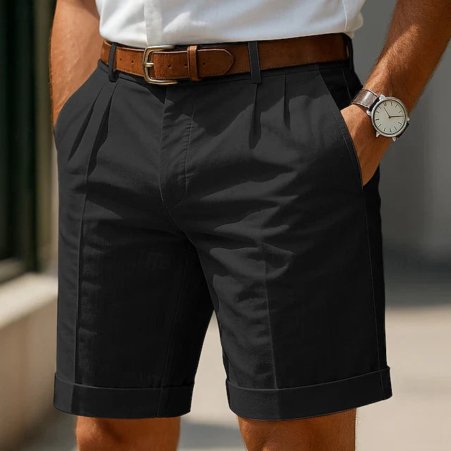 Lucca | Pantalones Cortos Con Pliegues y Puños Con Presillas Para el Cinturón