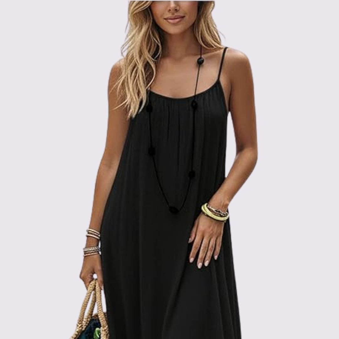 Diandra | Vestido Largo Sin Mangas Con Escote Redondo