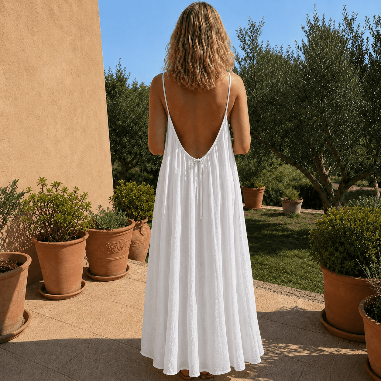 Diandra | Vestido Largo Sin Mangas Con Escote Redondo