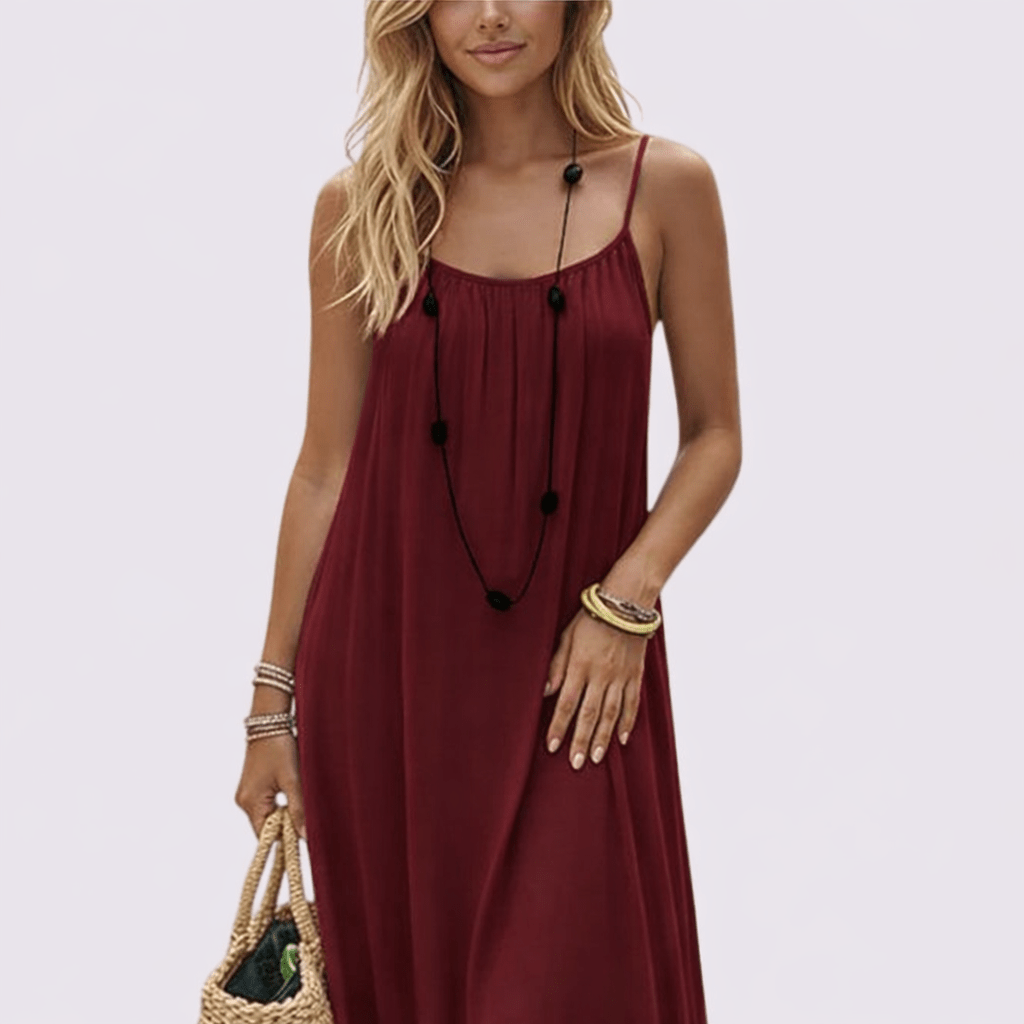 Diandra | Vestido Largo Sin Mangas Con Escote Redondo