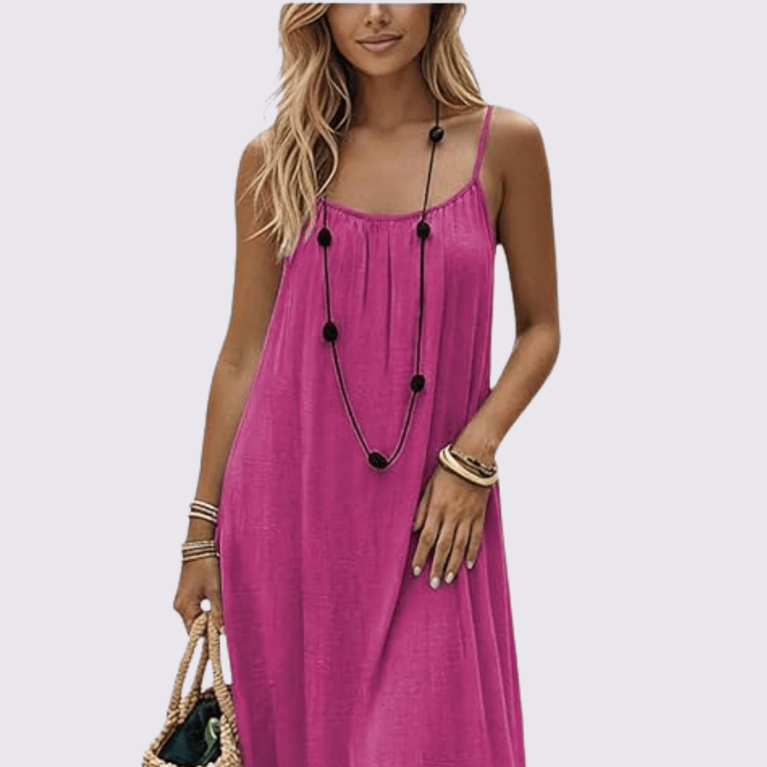 Diandra | Vestido Largo Sin Mangas Con Escote Redondo