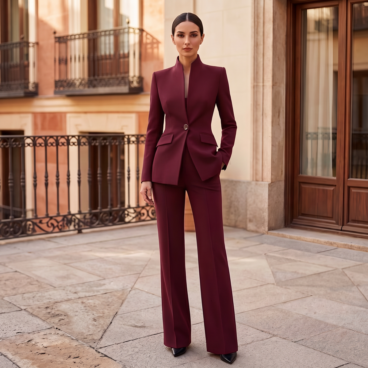 Orioncraft | Conjunto de Blazer y Pantalones Ajustados