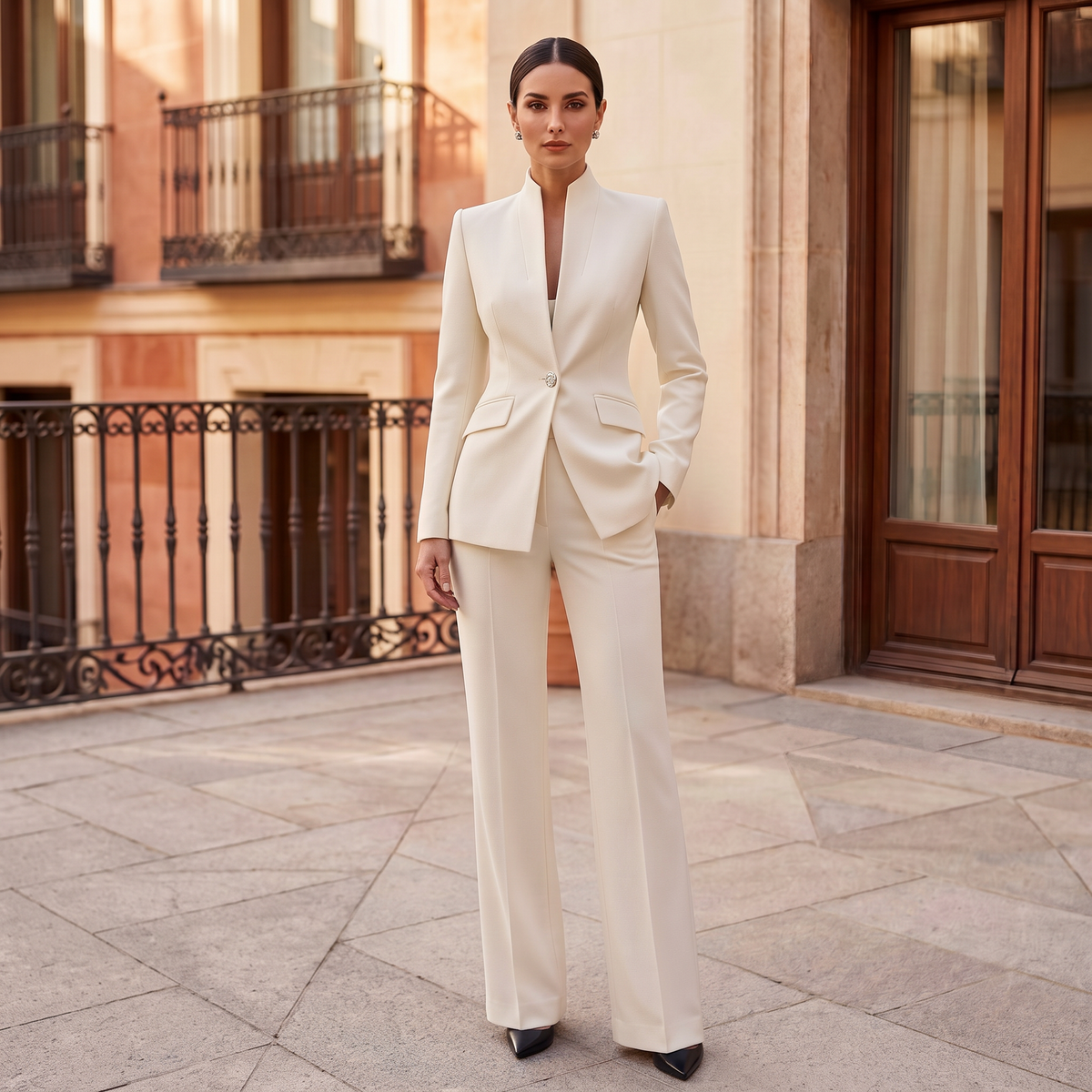 Orioncraft | Conjunto de Blazer y Pantalones Ajustados