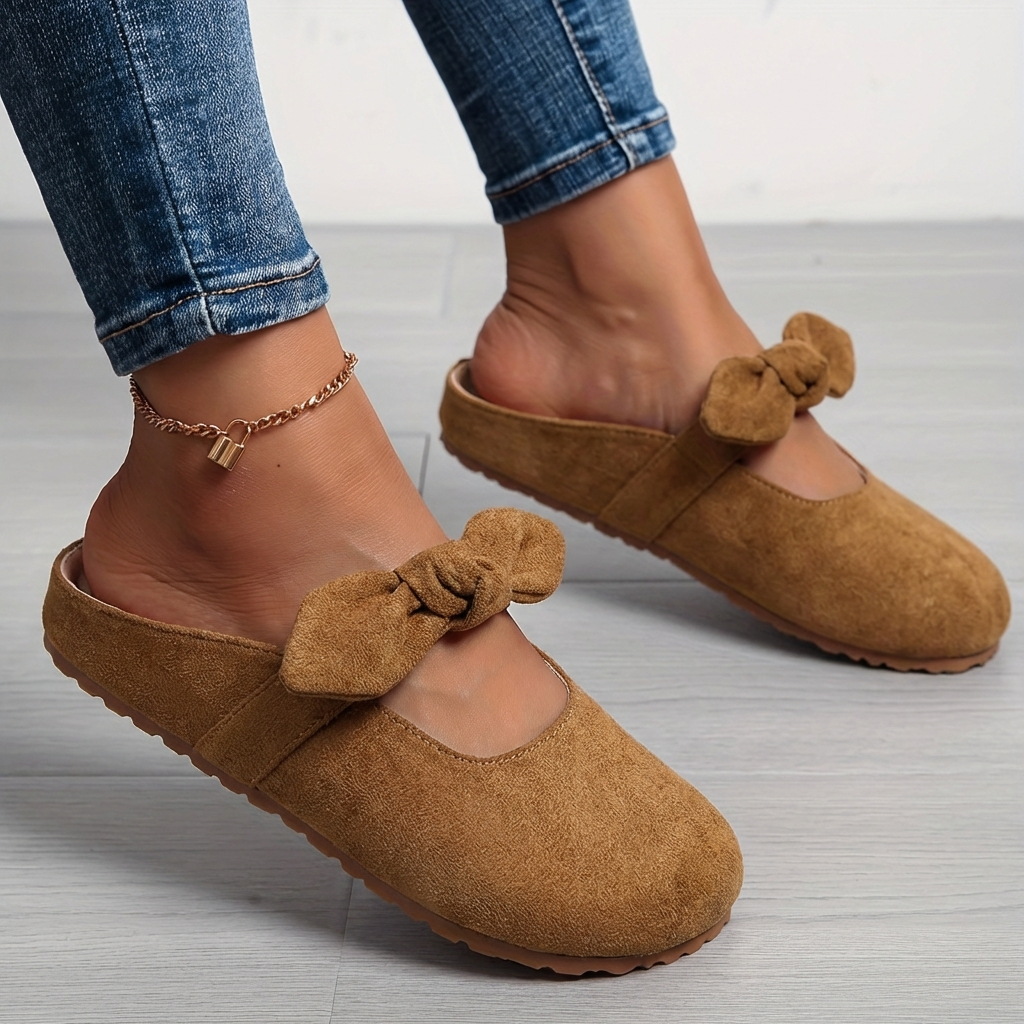 Minaya - Zuecos Tipo Mule Sin Cordones Con Lazo