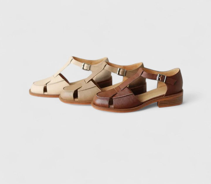 Camelys | Sandalias con Hebilla y Tacón Bajo
