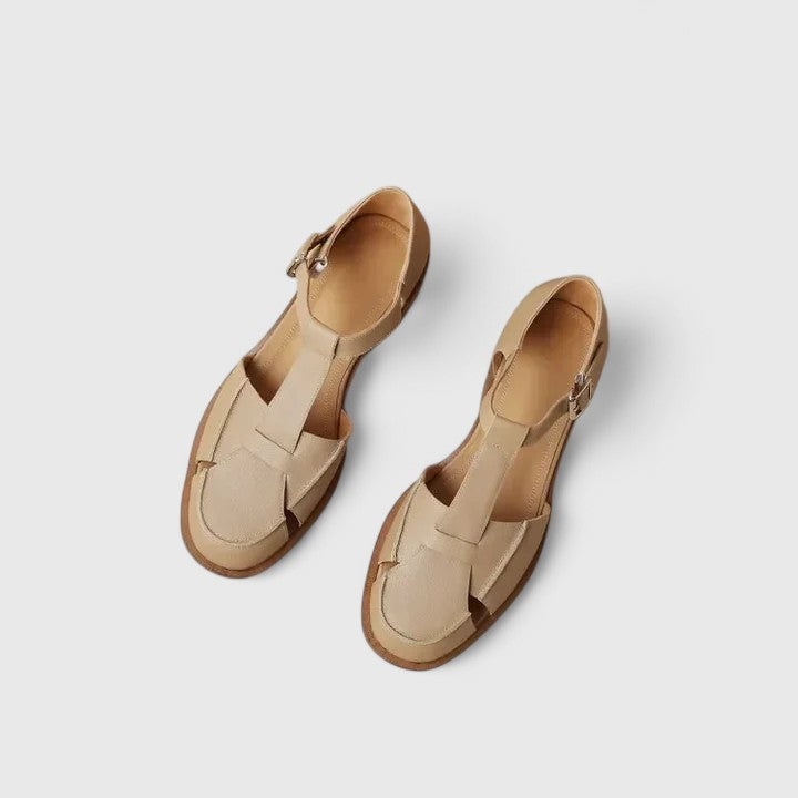 Camelys | Sandalias con Hebilla y Tacón Bajo