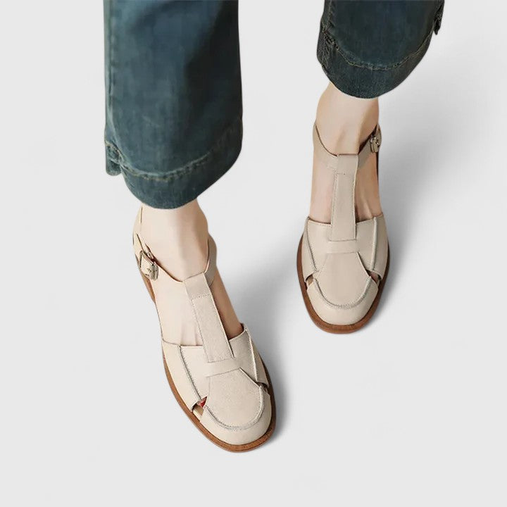 Camelys | Sandalias con Hebilla y Tacón Bajo