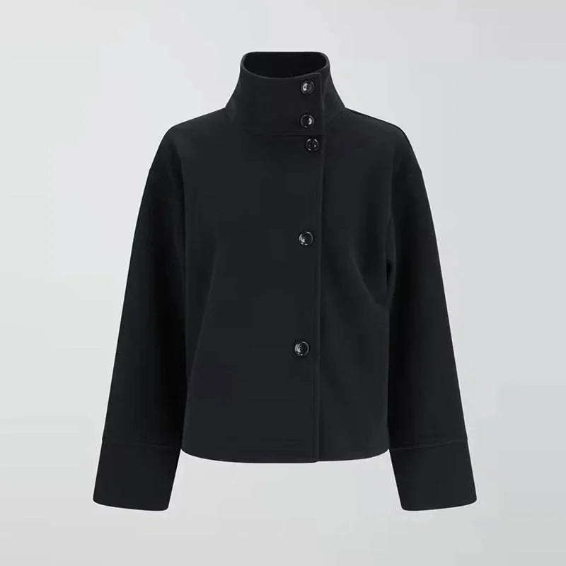 Vivioelis | Chaqueta Corta con Cuello Alto y Botones