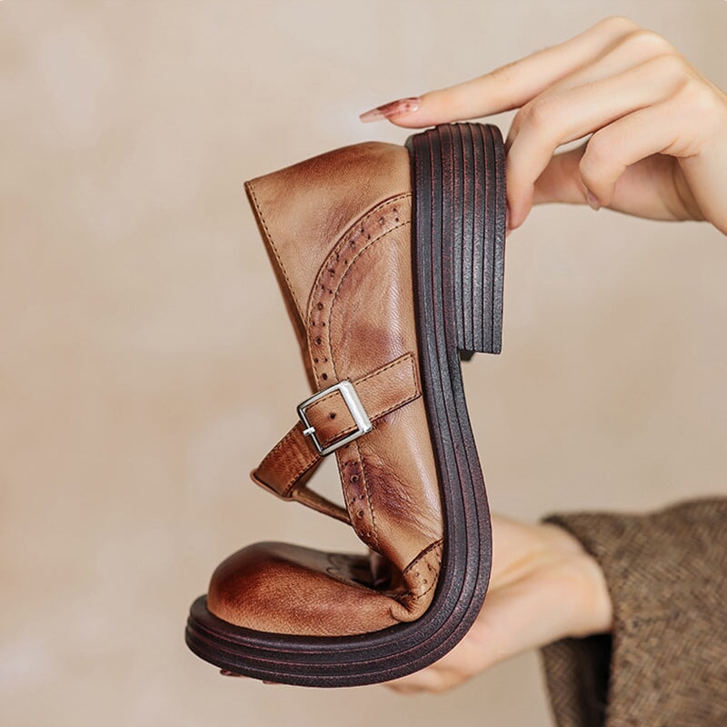 Zayana | Zapatos Oxford Mary Jane Con Hebilla