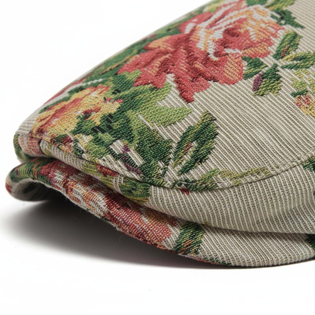 Sekou | Gorra Plana Tejida Con Estampado Floral