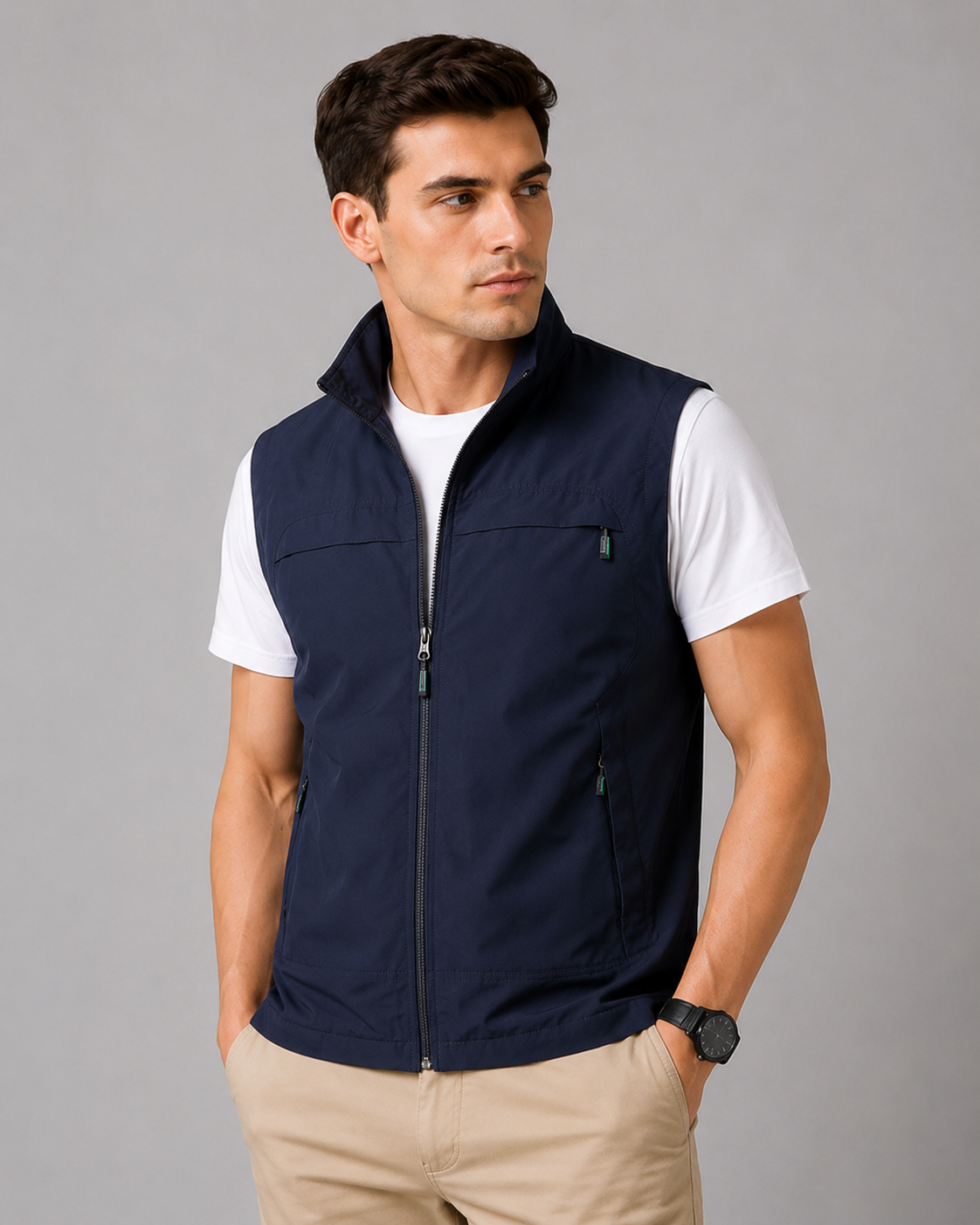Outdoorweste herren atmungsaktiv | Chaleco exterior ligero y transpirable