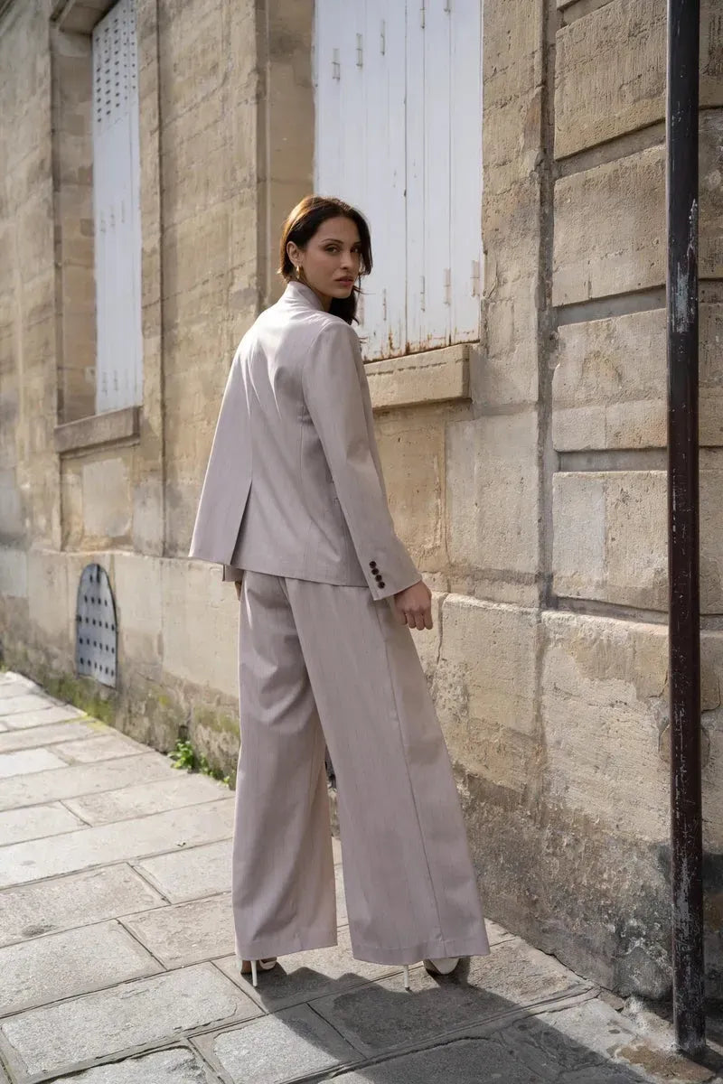 Aida | Blazer Estructurado con Rayas Verticales