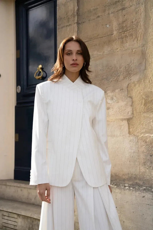 Aida | Blazer Estructurado con Rayas Verticales