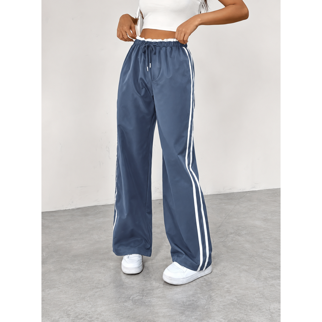 Dames sportieve high | Pantalones Jogging Altos con Rayas