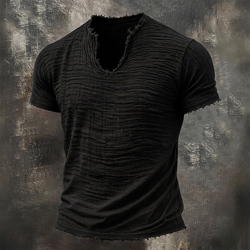 Pavel | Camiseta V Con Bordes Sin Rematar