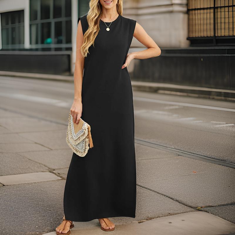 Vennya | Vestido Largo Sin Mangas Con Bolsillos Laterales
